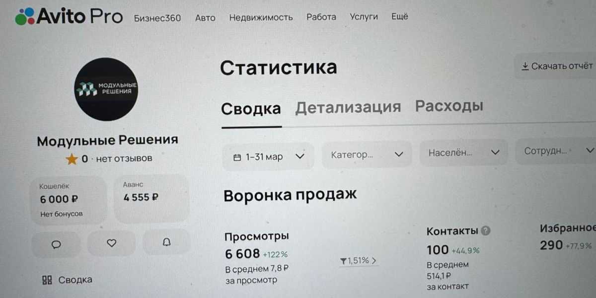 Продвижение/реклама на Авито (авитолог)